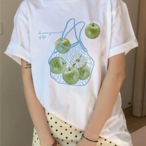 Casual Loose Fresh Printed T?shirt